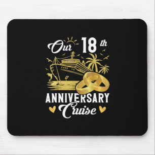Tapis De Souris Notre couple de vacances en croisière dorée pour n