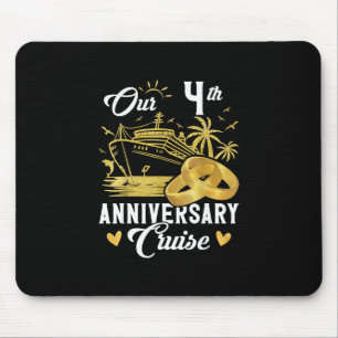 Tapis De Souris Notre couple pour les vacances de croisière dorée