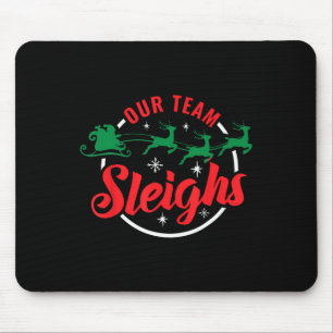Tapis De Souris Notre équipe dort Noël Famille Pyjama Noël Noël Ho