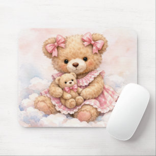 Tapis De Souris Nounours ourson assis sur un nuage