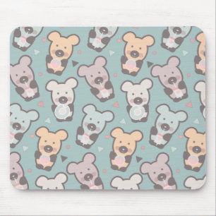 Tapis De Souris Nourritures sucrées Oursons Mignons Confettis