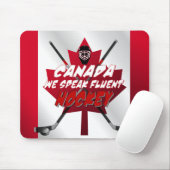 Tapis De Souris Nous parlons de Hockey Fluent Canada Humour Souris (Avec souris)