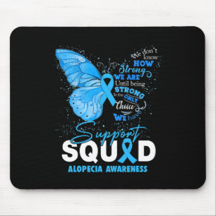 Tapis De Souris Nous Portons Bleu Butterfly Support Alopecia Sensi