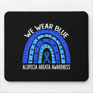 Tapis De Souris Nous Portons L'Arc En Ciel Bleu Pour La Sensibilis