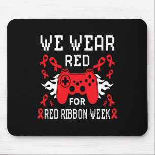 Tapis De Souris Nous Portons Rouge Pour La Semaine Ruban Rouge Sen