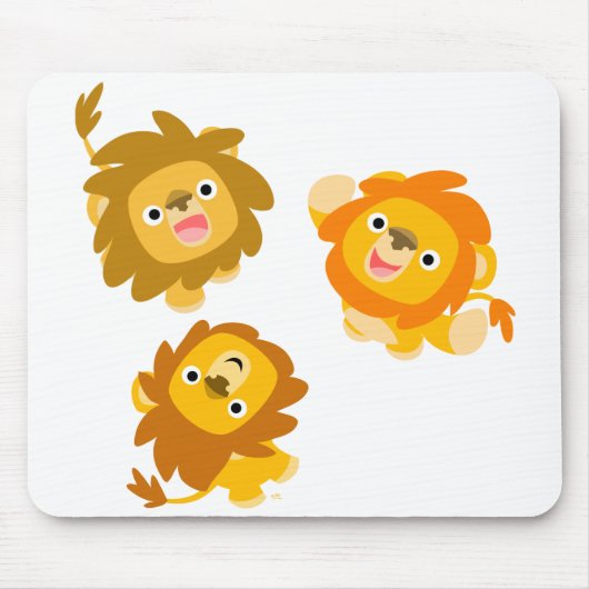Tapis De Souris "Nous sommes ici ! !" Cartoon mignon Lions Mousepa (Devant)