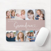 Tapis De Souris Nous vous aimons Grand-mère Script 8 Photo Moderne (Avec souris)