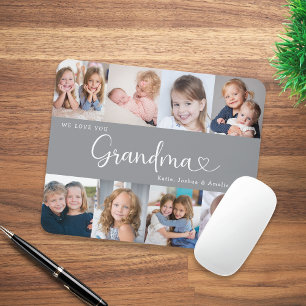 Tapis De Souris Nous vous aimons Grand-mère Script 8 Photo Moderne