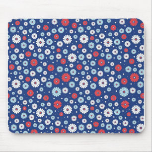 Tapis De Souris Nouveau cadeau maison Floral rouge et blanc