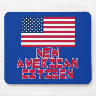 Tapis De Souris Nouveau citoyen américain avec le drapeau