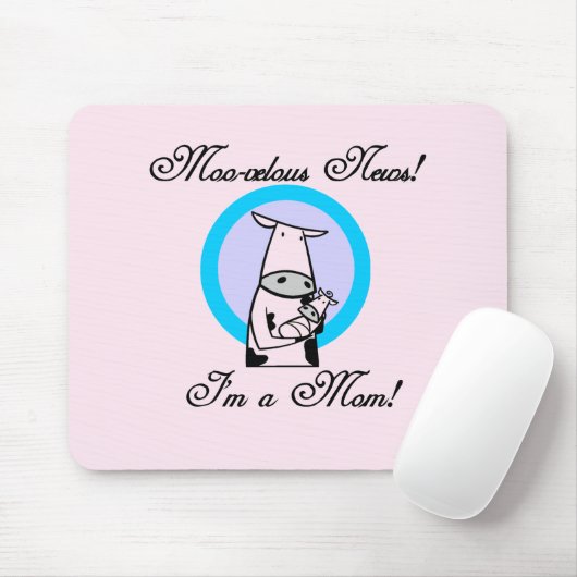 Tapis De Souris Nouveau Moo-velous Maman Tshirts et cadeaux (Avec souris)