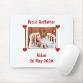 Tapis De Souris Nouveau-né Faire-part Amour Parrain Bébé Photo (Avec souris)