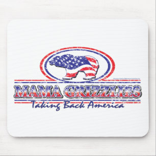 Tapis De Souris NOUVEAU-Patriotique-Grizzly