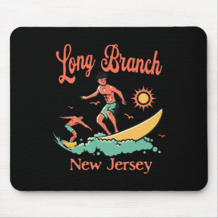 Tapis De Souris Nouveau surfeur du New Jersey Long Branch Nj plage