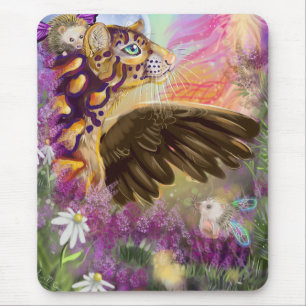 Tapis De Souris Nouveaux débuts Nuages Leopard Imaginaire Art