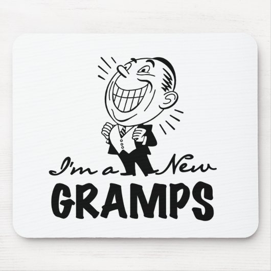 Tapis De Souris Nouveaux T-shirts et cadeaux de sourire de papy (Devant)