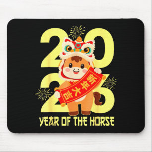 Tapis De Souris Nouvel An lunaire chinois 2026 Année du Cheval Zod