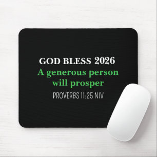 Tapis De Souris Nouvelle Année 2026 Bénédictions Festive Simple No