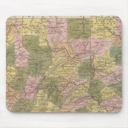 Tapis De Souris Nouvelle Carte De Pennsylvanie (Devant)