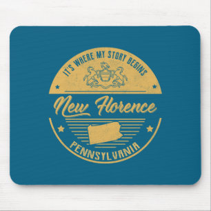 Tapis De Souris Nouvelle Florence Pennsylvanie C'est Où Mon Histoi