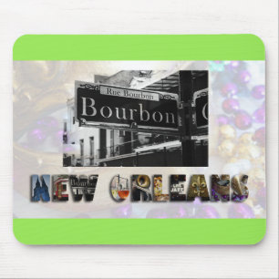 Tapis De Souris Nouvelle-Orléans Bourbon Street Beads NOLA