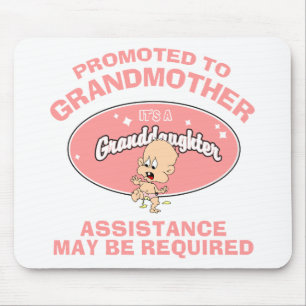 Tapis De Souris Nouvelle petite-fille de nouvelle grand-mère drô