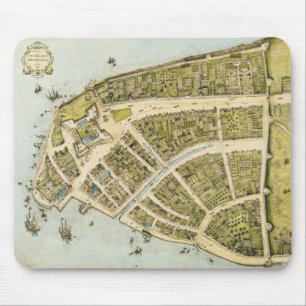 Tapis De Souris Nouvelle version du plan New Amsterdam de Castello