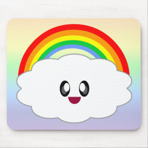 TAPIS DE SOURIS NUAGE ARC-EN-CIEL KAWAII SUPER ADORABLE 100 POUR C