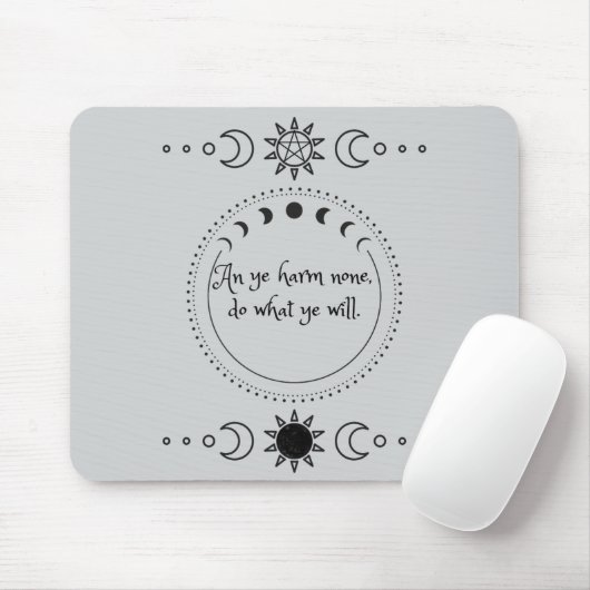 Tapis De Souris Nuage Aucun Wicca Mousepad (Avec souris)