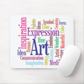 Tapis De Souris Nuage de mot de l'art et de l'inspiration de (Avec souris)