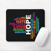 Tapis De Souris Nuage de mots de l'humanité (Avec souris)