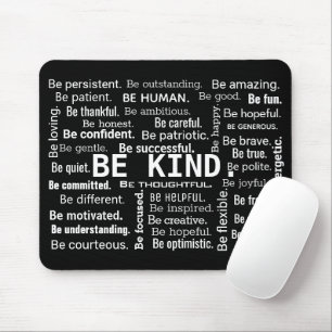 Tapis De Souris Nuage de mots inspirants SOIS GENTIL