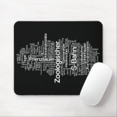 Tapis De Souris Nuage d'étiquette de Berlin - Mousepad (Avec souris)