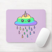 Tapis De Souris Nuage d'Unicorne arc-en-ciel (Avec souris)