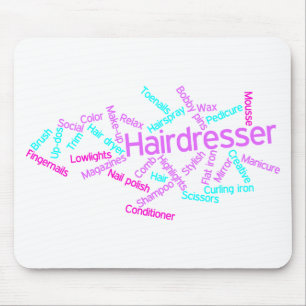 Tapis De Souris Nuage Mousepad de mot de coiffeur