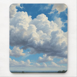 Tapis De Souris Nuages blancs et ciel bleu clair