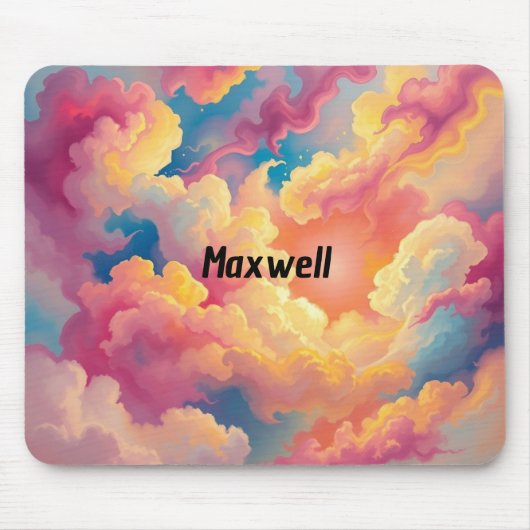 Tapis De Souris Nuages colorés Abstraits (Devant)