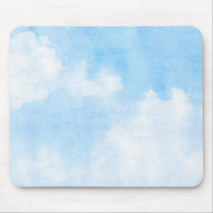 Tapis De Souris Nuages d'aquarelle et arrière - plan de ciel