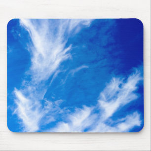 Tapis De Souris Nuages délicats - Bleu