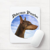 Tapis De Souris Nuages Doberman Pinscher (Avec souris)