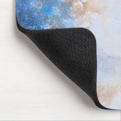 Tapis De Souris Nuages Texturés Bleu Abstrait & Sable (Coin)