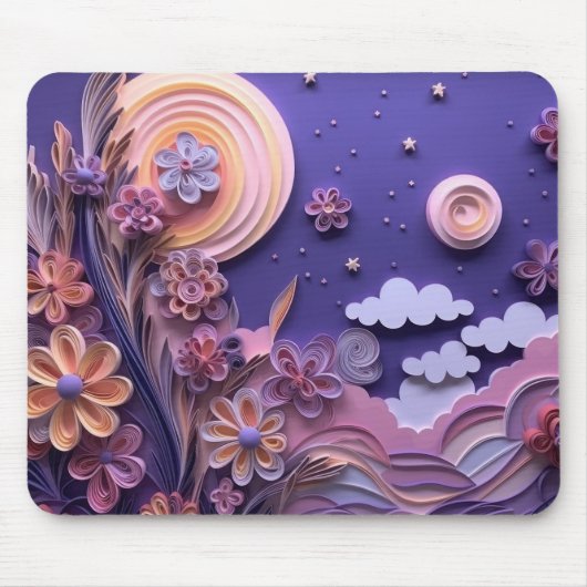 Tapis De Souris Nuances de surface de papier violet (Devant)