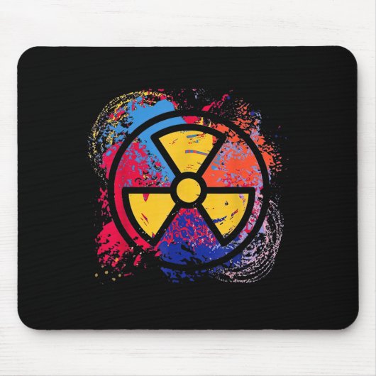 Tapis De Souris Nuclear Medicine Radiation Symbol Colorful Radiolo (Devant)