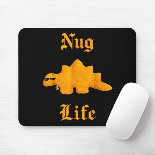 Tapis De Souris Nug Life Dinosaur Chicken Nugget Funny Retro  (Avec souris)