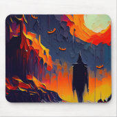 Tapis De Souris Nuit Abstraite d'Halloween moderne (Devant)
