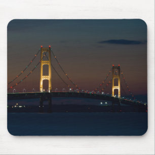 Tapis De Souris Nuit Au Pont Mackinac