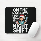 Tapis De Souris Nuit Cute Xmas Shift Infirmière Noël Pour Healthca (Avec souris)