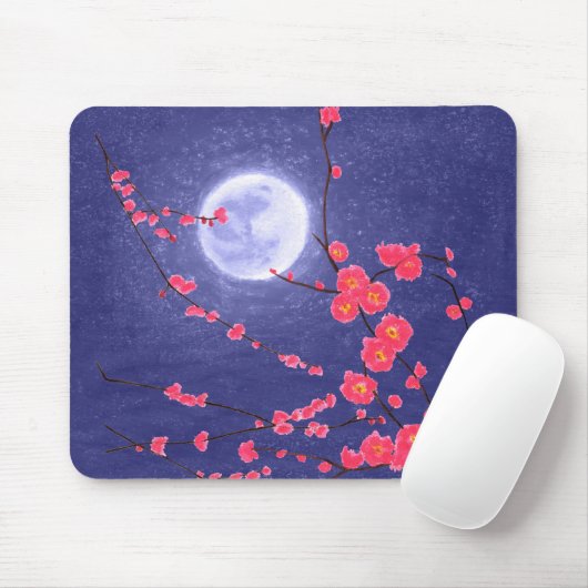 Tapis De Souris Nuit de la lune de printemps (Avec souris)
