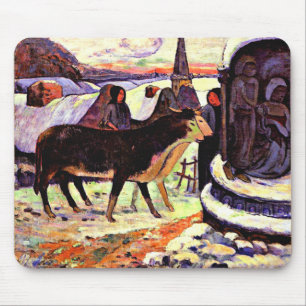 Tapis De Souris Nuit de Noël, peinture artistique par Gauguin