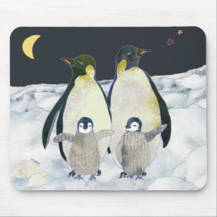 Tapis De Souris Nuit de pingouin dans l'ANTARCTIQUE